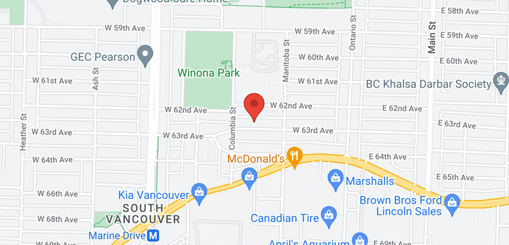 map of 259 W 63RD AVENUE